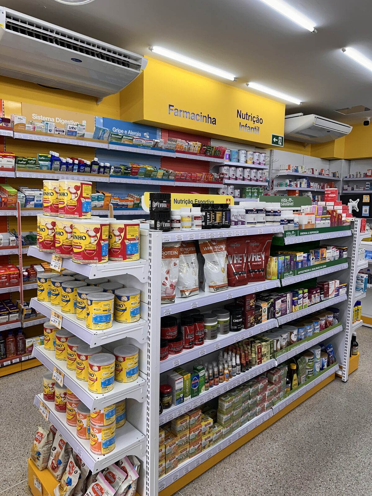 Área de produtos infantis